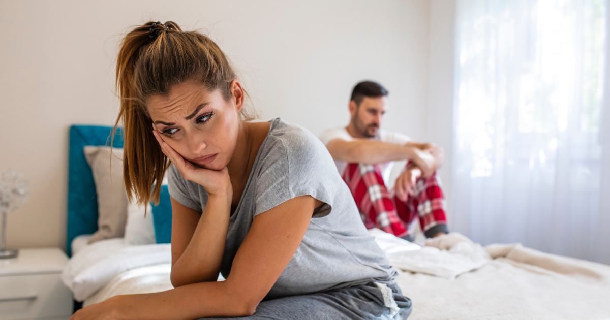 Man and woman in the bedroom