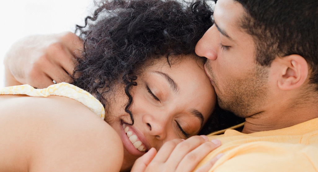 Couple cuddling