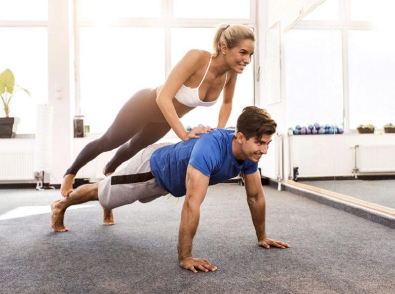 Man and woman in the gym