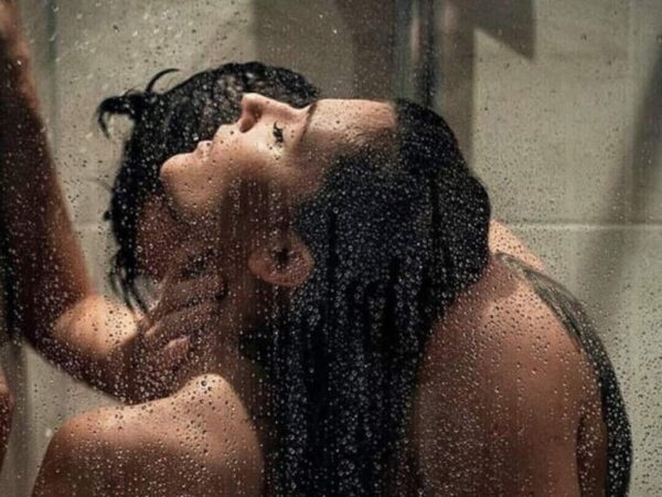 Man and woman in the shower