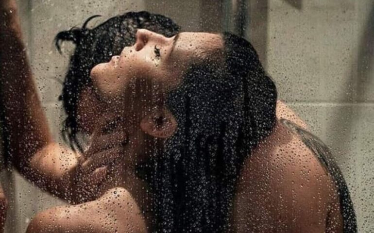 Man and woman in the shower