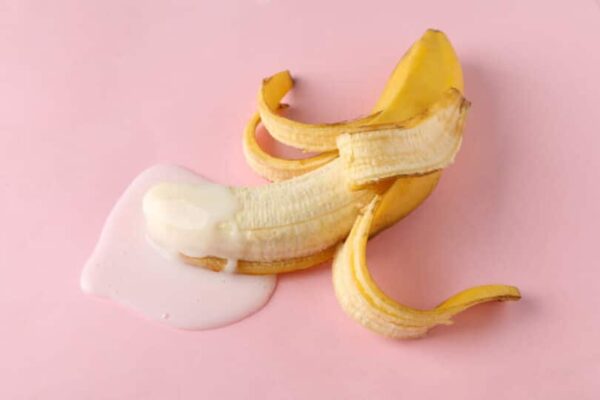 Banana with white milk