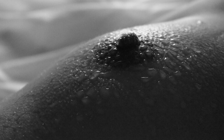 hard nipple of a woman