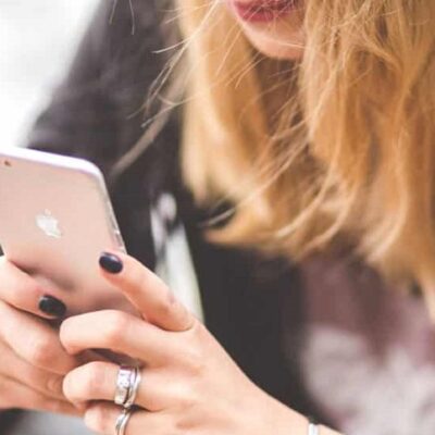 Woman with smartphone