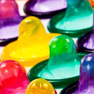 Coloured condoms