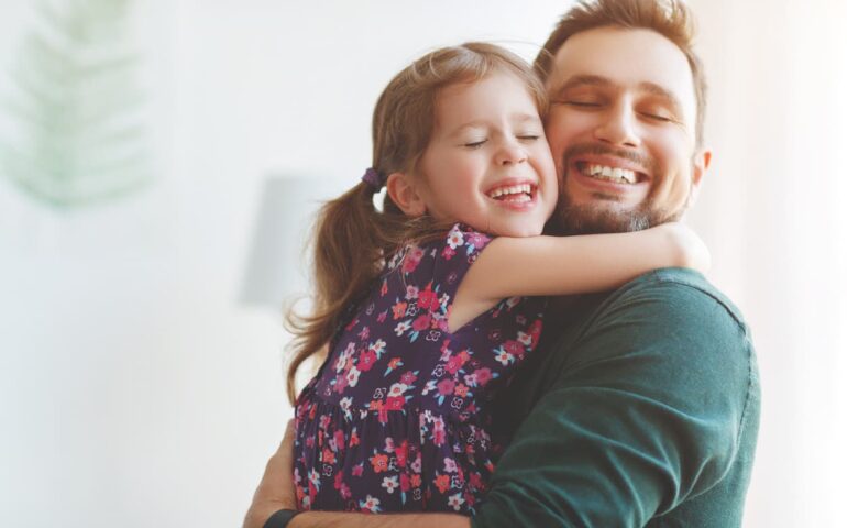 Father with daughter