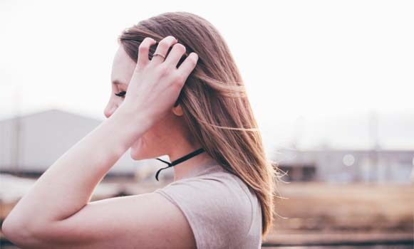 Vrouw met lang haar