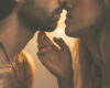 Man and woman wanna kiss eachother